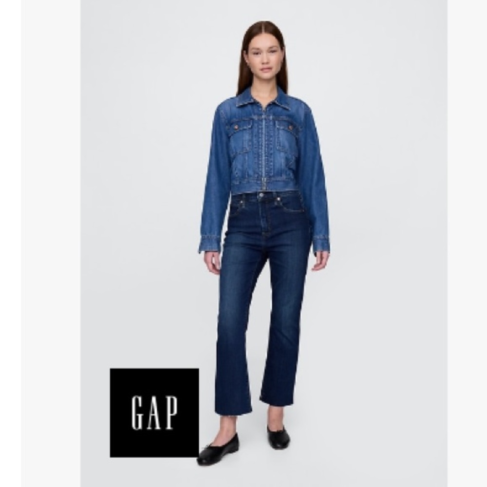 GAP Dark Blue High Rise Kick Fit Jeans 28/6long